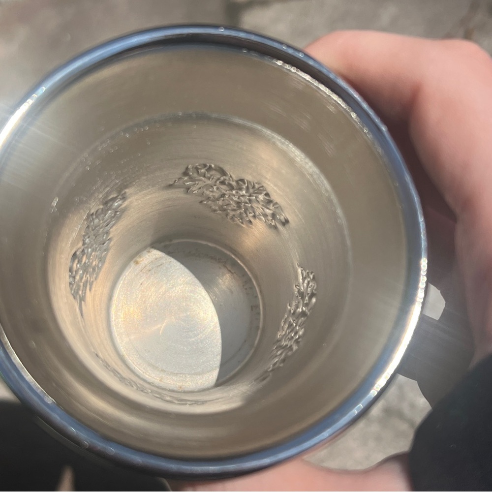Silverplated Kiddush Cup with Saucer - Picture 4 of 7